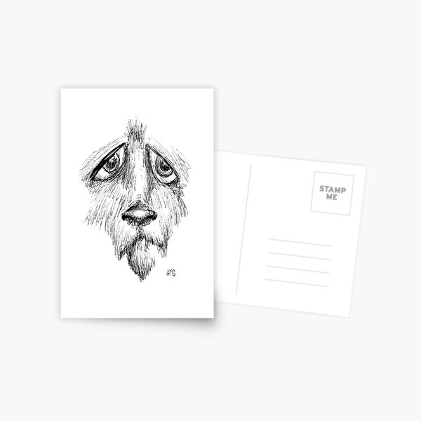 Sad Eyes Puppy Postcard