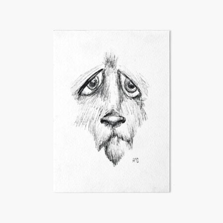 Sad Eyes Puppy Art Board Print