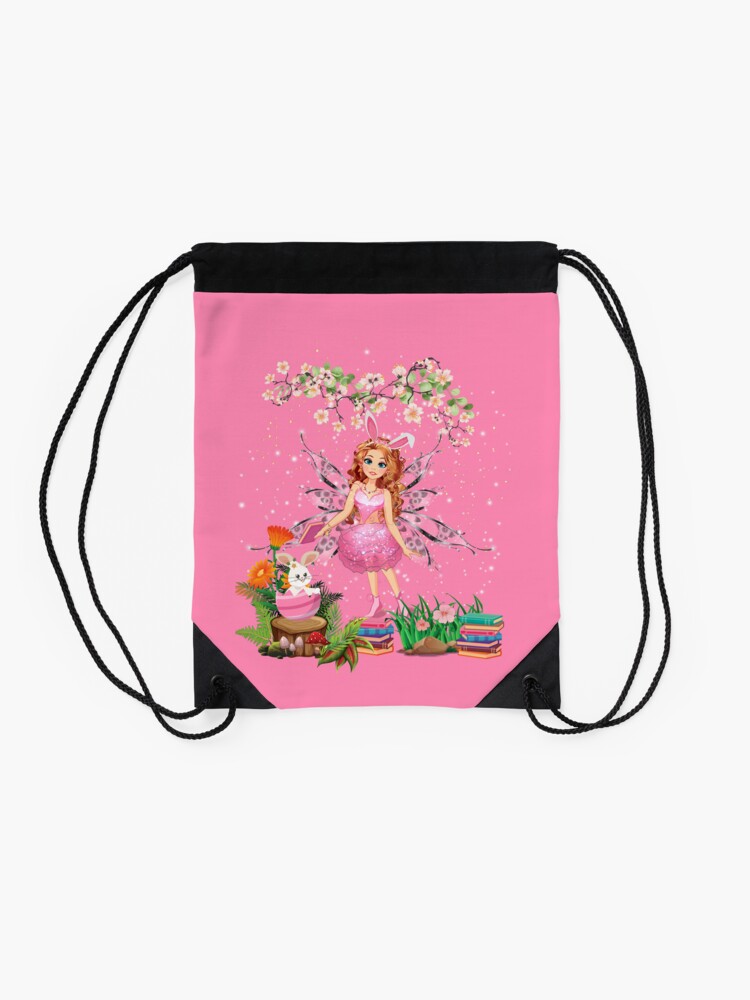 Thumbnail 2 of 3, Drawstring Bag, Felicia's Bunny Surprise Collection designed and sold by TeelieTurner.