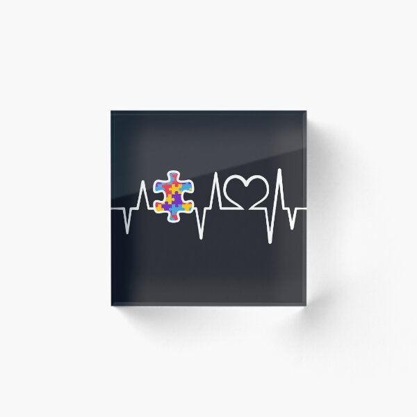 Item preview, Autism Awareness Heart Beat Love designed and sold by Wishinglob.