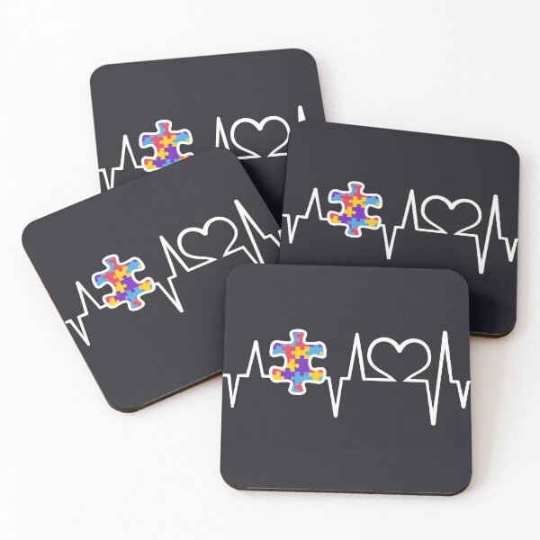 Item preview, Autism Awareness Heart Beat Love designed and sold by Wishinglob.