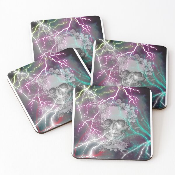 Item preview, Neon Skull and Lightening - Cool Design  designed and sold by GJBPrints.