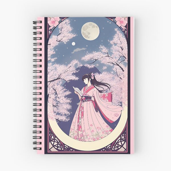 Item preview, Midnight Reading Under the Cherry Blossoms designed and sold by RoseCandi.