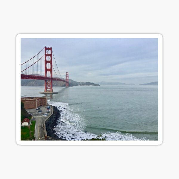 Golden Gate Bridge With Fort Point Sticker