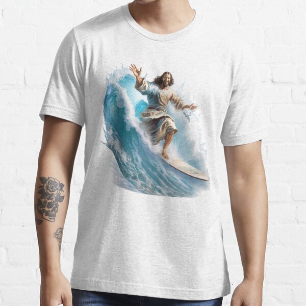 Jesus surfing shop t shirt