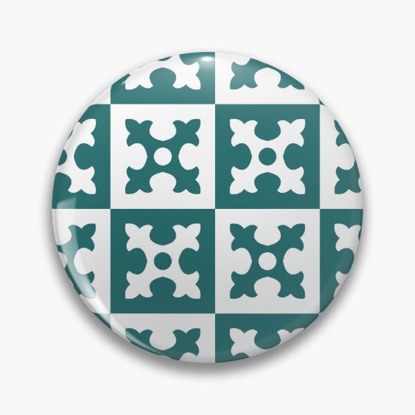 Item preview, Green & White Floral Tile Pattern designed and sold by HCB1.