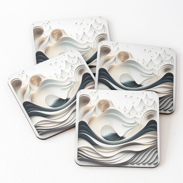Item preview, Modern Abstract Waves Art Painting Style designed and sold by EnzoZs.