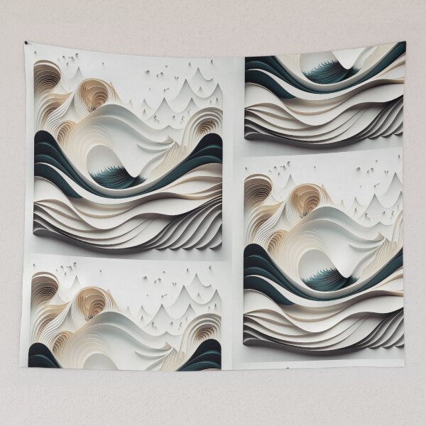 Item preview, Modern Abstract Waves Art Painting Style designed and sold by EnzoZs.