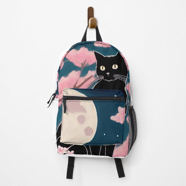 Item preview, Black Cat in Cherry Blossoms designed and sold by RoseCandi.