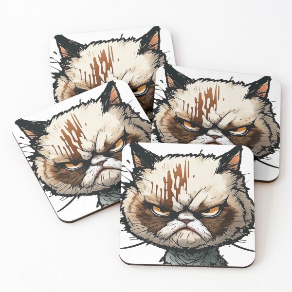 Item preview, Funny  Angry Cat Meme designed and sold by OUSS  SQUARE⭐⭐⭐⭐⭐.