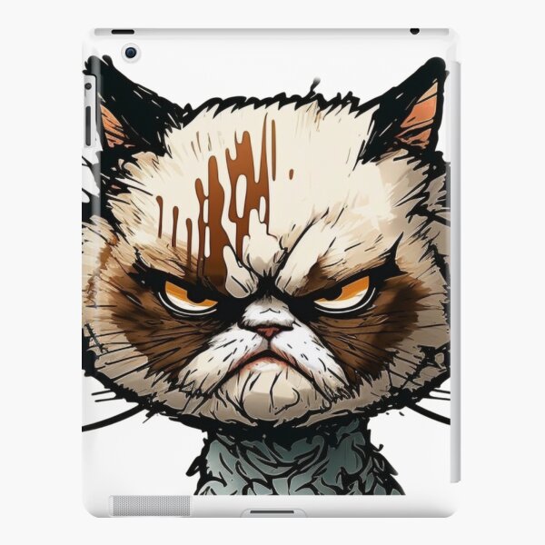 angry cat face meme iPad Case & Skin by auroragalavis