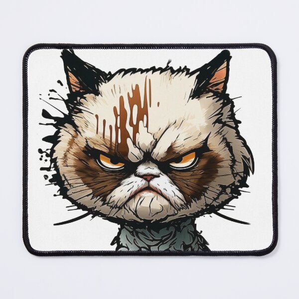 Item preview, Funny Angry Cat Meme designed and sold by OUSS SQUARE⭐⭐⭐⭐⭐.