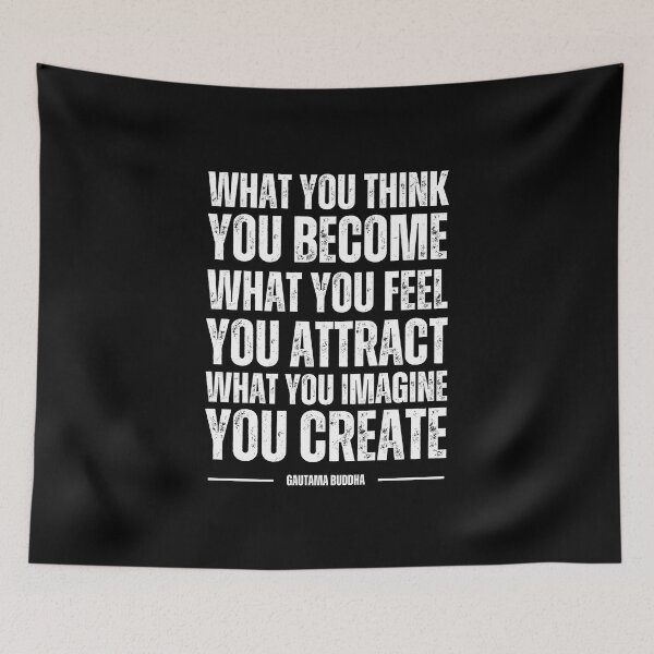 Item preview, What You Think You Become | Buddha Quotes designed and sold by QuotesAreFun.