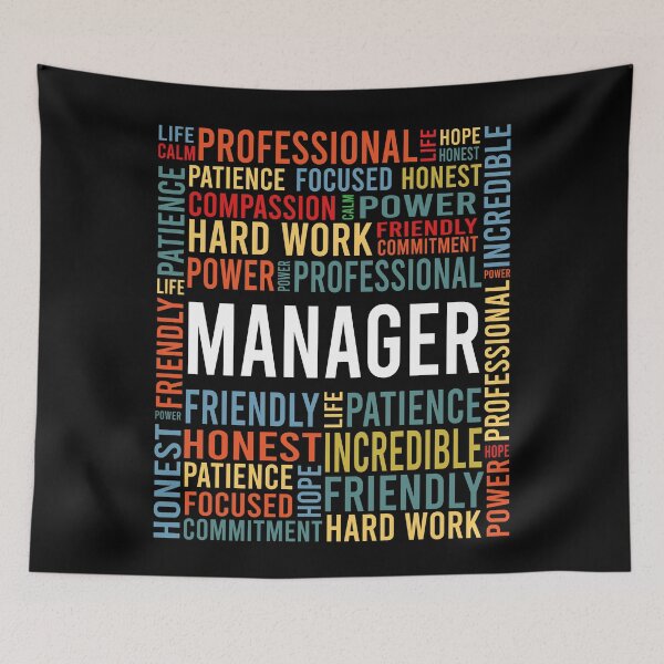 Item preview, manager saying: manager words gift designed and sold by alaechamlal.