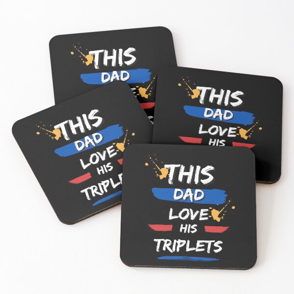 Item preview, This Dad Loves His Triplets (Triplets) designed and sold by CREATIVELEANS ⭐️⭐️⭐️⭐️⭐️.