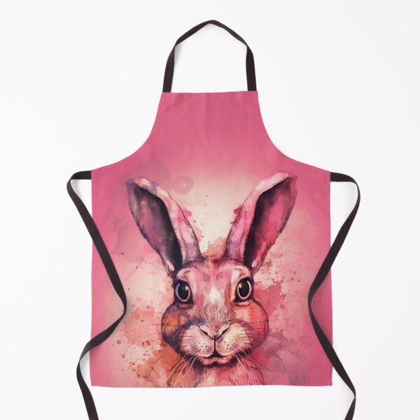 Artikelvorschau, Rosa Aquarell-Osterhasenkunst entworfen und verkauft von Simone Davino.