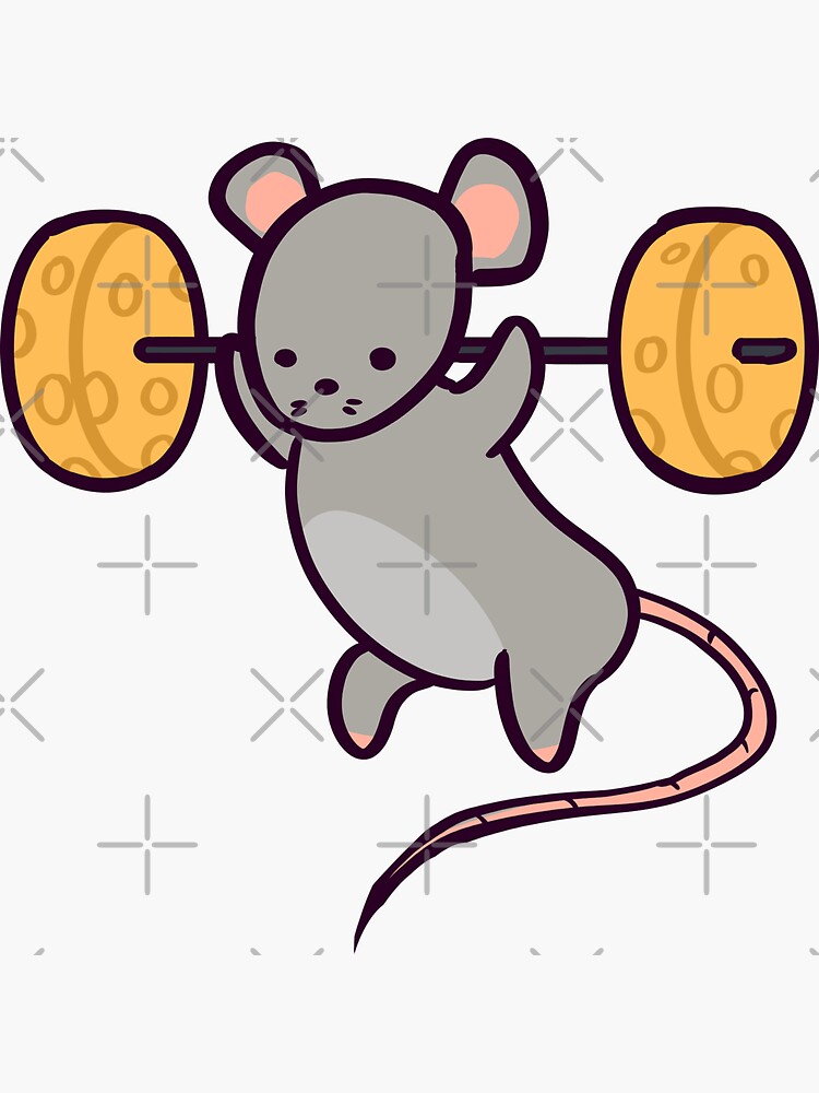 Cute Gym Rat Deadlifting Sticker for Sale by ThumboArtBumbo