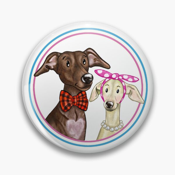 Item preview, Italian Greyhound / Whippet Cute Dog Illustration Lucas and Perla  designed and sold by LucasandPerla.