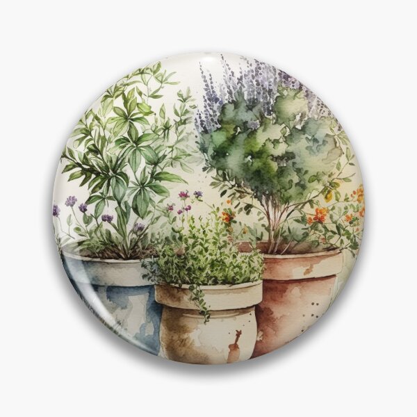 Item preview, Watercolor of plants, Herbs and flowers designed and sold by Richard Montag.