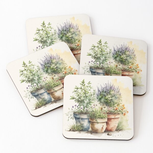 Item preview, Watercolor of plants, Herbs and flowers designed and sold by Richard Montag.