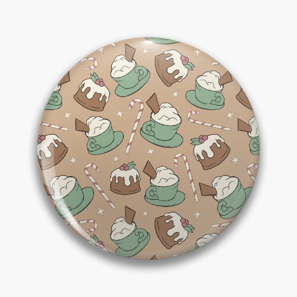 Item preview, Coffee and Cake Christmas Pattern designed and sold by CreativeDraws42.