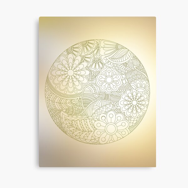 Stillness Gifts Floral Mandela Circle Canvas Print