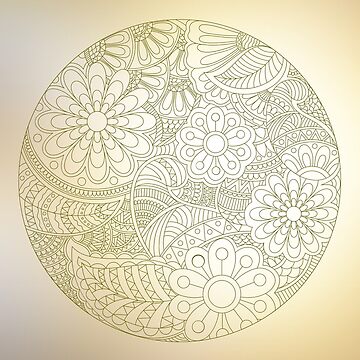Artwork thumbnail, Stillness Gifts Floral Mandela Circle by stillnessgifts