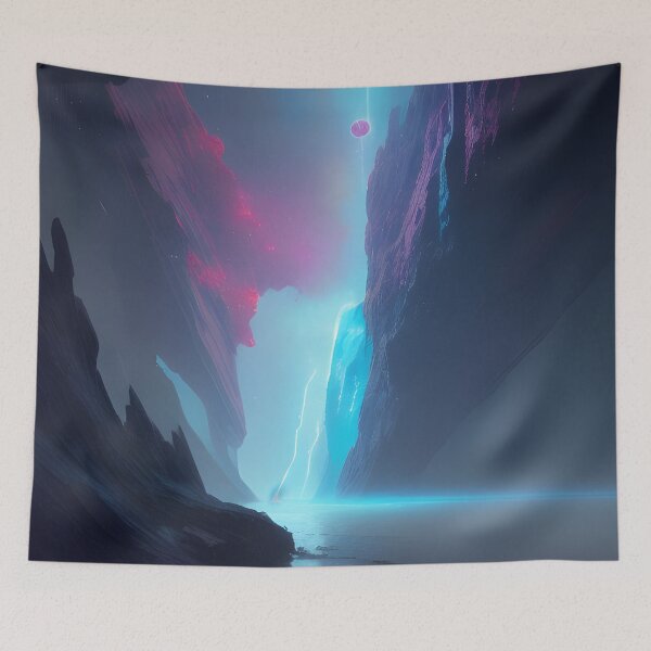 Item preview, Cosmic Fantasy World Nebula Night Sky Alien Landscape designed and sold by VersoShopping.