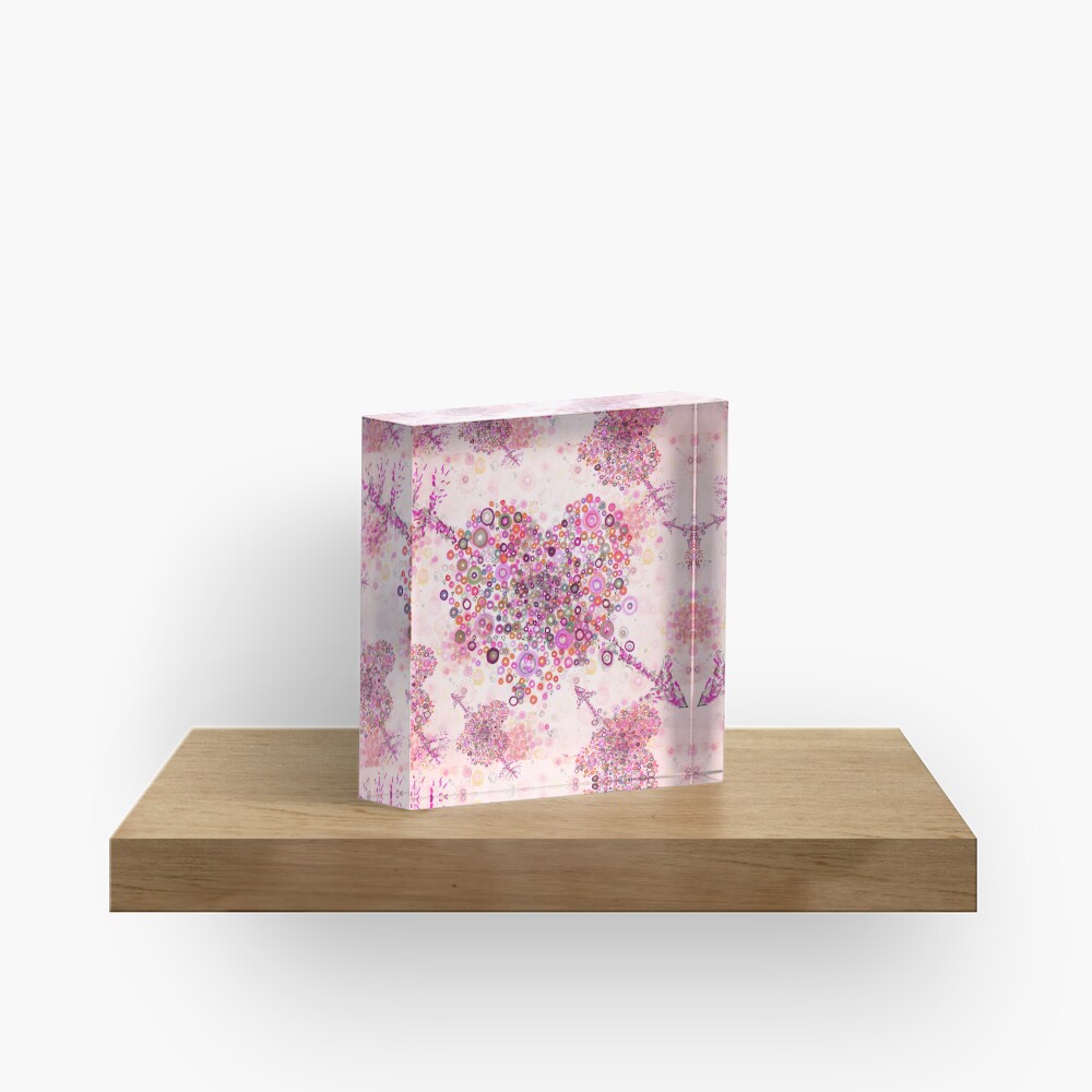 valentines day graphic heart Acrylic Block