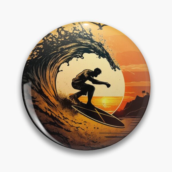 Item preview, Sunset Surfing: Catching Waves in the Golden Hour designed and sold by OAK231.