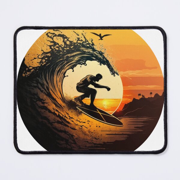 Item preview, Sunset Surfing: Catching Waves in the Golden Hour designed and sold by OAK231.