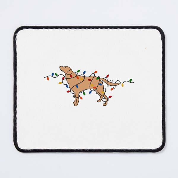 Item preview, Golden Retriever Labrador Wrapped in Christmas Lights designed and sold by MC Cranberry.