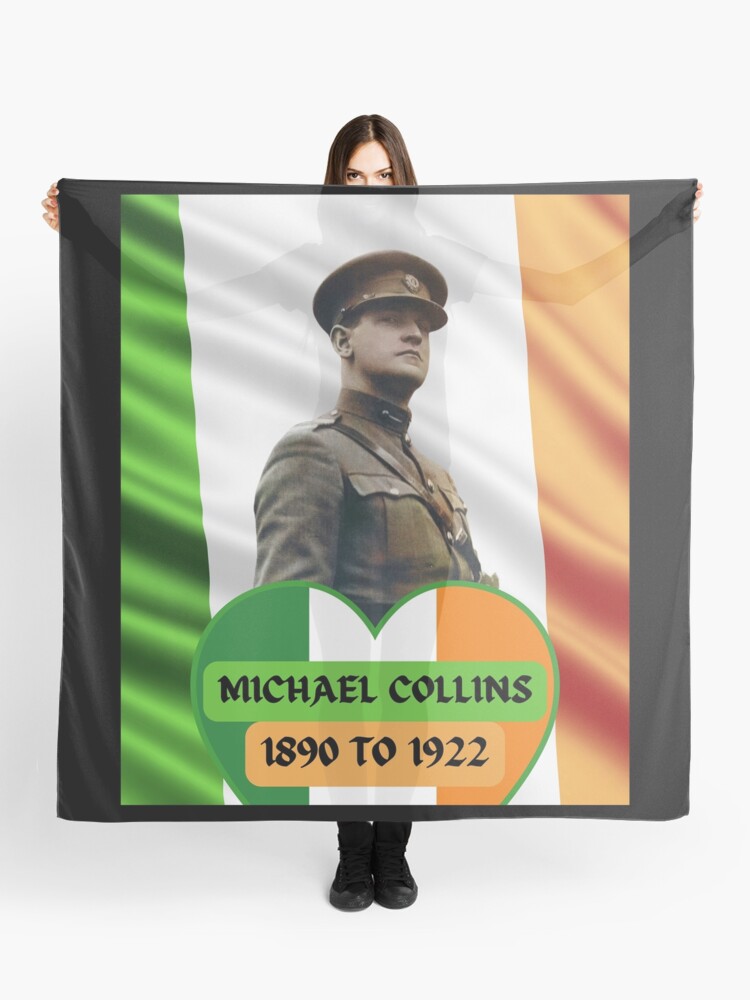 Thumbnail 1 of 3, Scarf, Michael Collins Irish Freedom Fighter 1890 to 1922 Ireland designed and sold by OliDesigns.