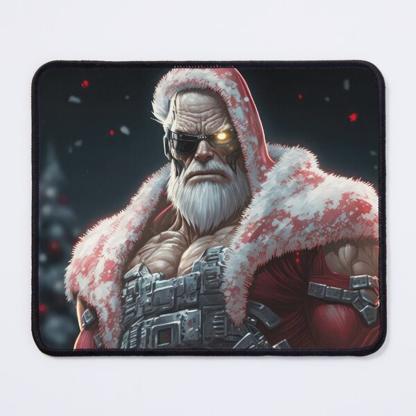 Item preview, Tough Terminator Santa Claus, musculoso cyborg de la muerte designed and sold by ArtificialEye.