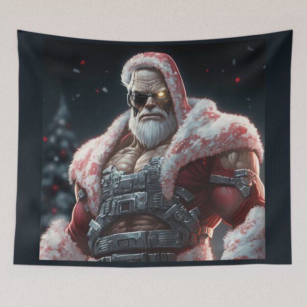 Item preview, Tough Terminator Santa Claus, Muscle Bound Cyborg of Death designed and sold by ArtificialEye.