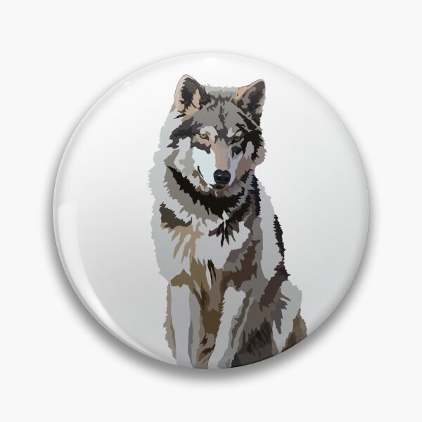 Item preview, Gray wolf sitting down designed and sold by MC Cranberry.