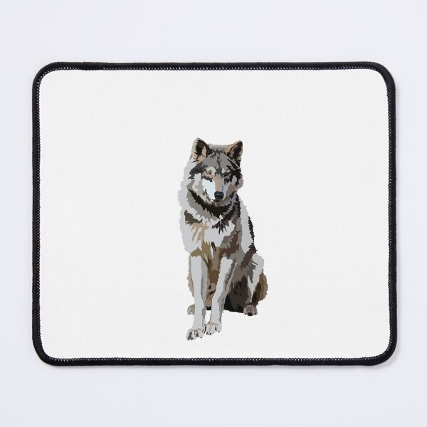 Item preview, Gray wolf sitting down designed and sold by MC Cranberry.