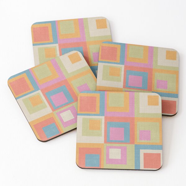 Item preview, Colored Squares Light Green Blue Orange Pink designed and sold by FAROSSTUDIO.