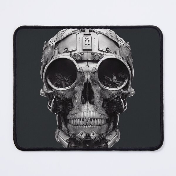 Item preview, Terminator Inspired Vintage Soulless Cyborg Skull with Ai Art designed and sold by ArtificialEye.