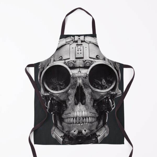 Item preview, Terminator Inspired Vintage Soulless Cyborg Skull with Ai Art designed and sold by ArtificialEye.