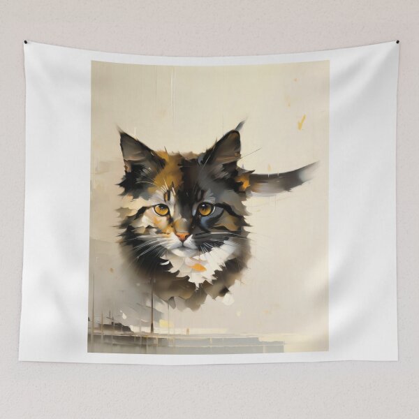 Item preview, Feline Majesty: A regal kitty oil painting designed and sold by KH-GardenEden.