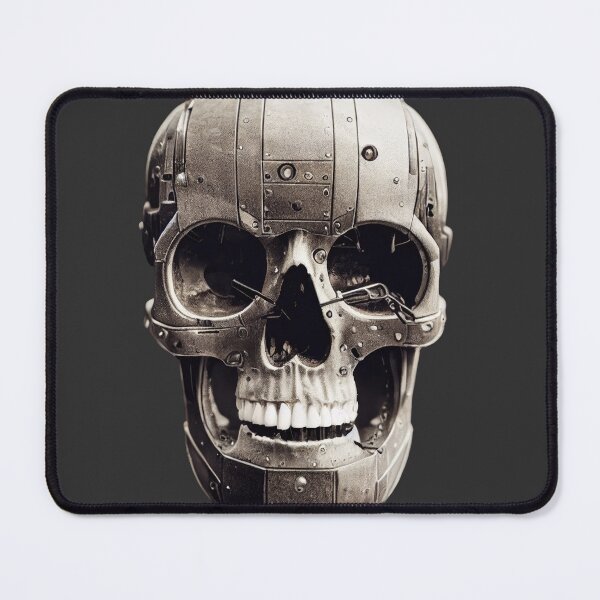 Item preview, Terminator Inspired Human Soulless Cyborg Skull with Ai Art designed and sold by ArtificialEye.