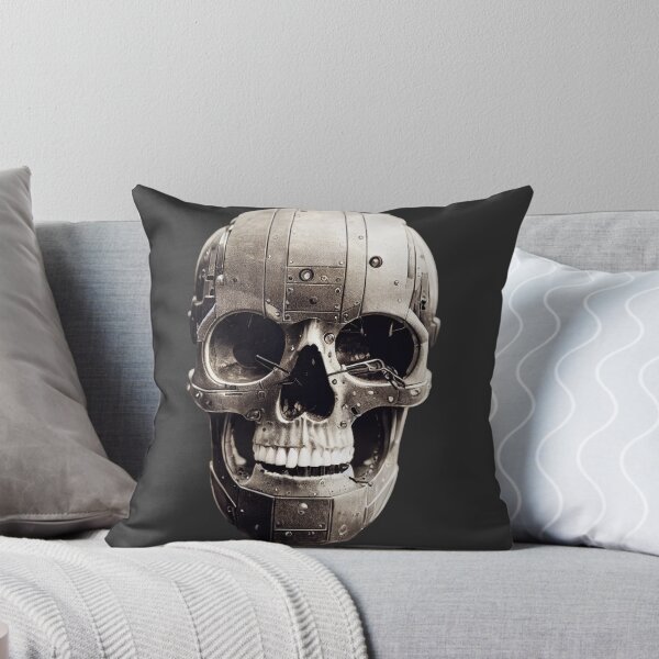 Item preview, Terminator Inspired Human Soulless Cyborg Skull with Ai Art designed and sold by ArtificialEye.