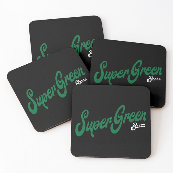 Item preview, SUPER GREEN. BZZZZ. GREEN/WHITE. designed and sold by 5hertz.