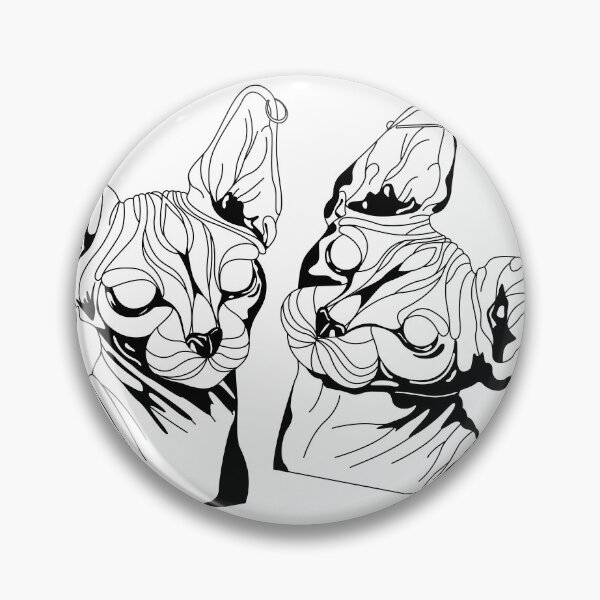 Item preview, Sphynx cats tattoo designed and sold by SoykAart.