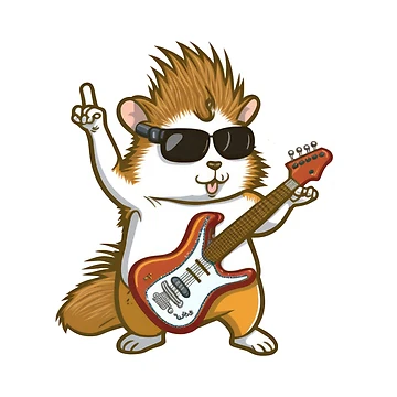 Artwork thumbnail, Hamster Rocking Out by jrtwynam