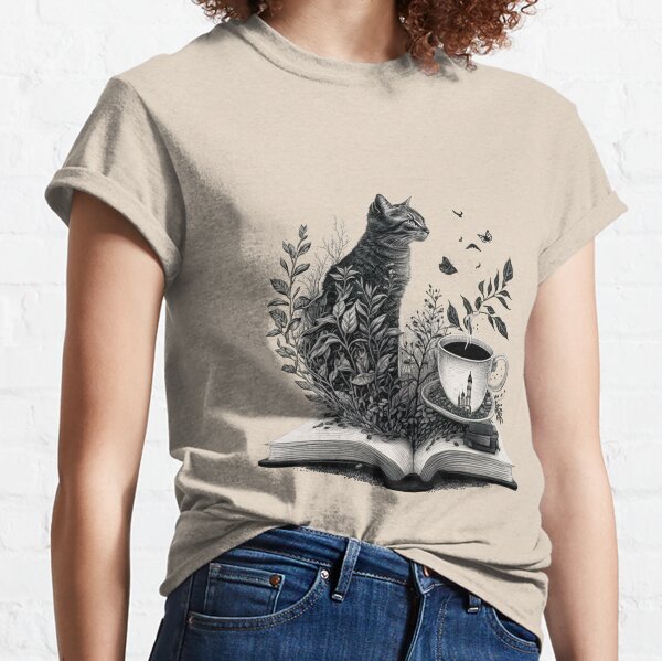 by Meowgicians 'Bad Cat Spells Coffee' Tshirt | A Must-Have Funny Cat Shirt for Women Pink / XXXL