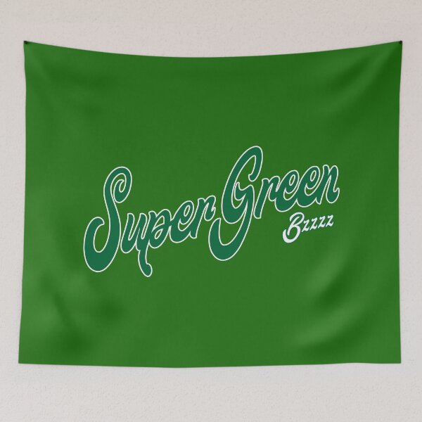Item preview, SUPER GREEN. BZZZZ. GREEN/WHITE OUTLINE. designed and sold by 5hertz.