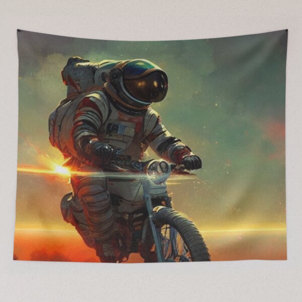 Item preview, Astronaut Riding a Motorcycle designed and sold by Space-Wear.