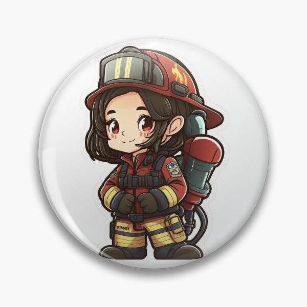Item preview,  Cute Female Firefighter designed and sold by BazaarMarket.